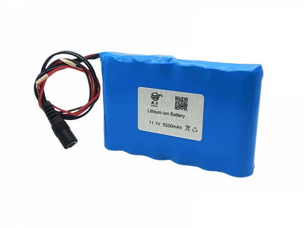 11.1V 5200mAh 18650 cylindrical lithium battery -DC plug