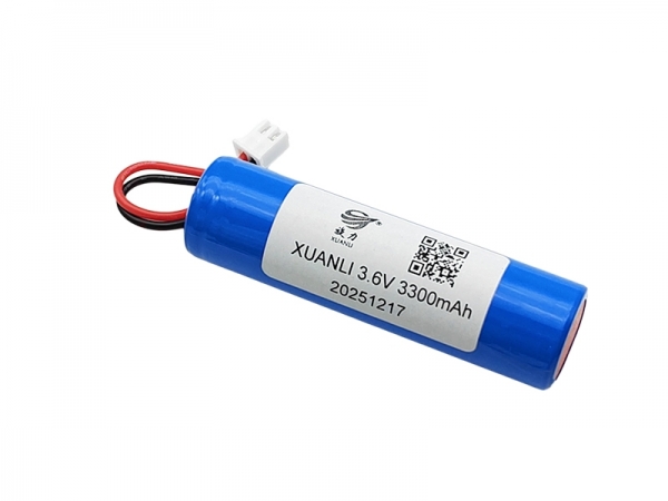 3.6V 3300mAh 18650 2-pin cylindrical lithium battery