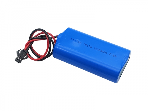 7.4V 2200mAh 18650 cylindrical lithium battery -2pin